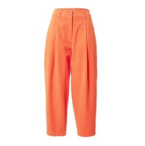 MOSS COPENHAGEN Kalhoty se sklady v pase oranžová