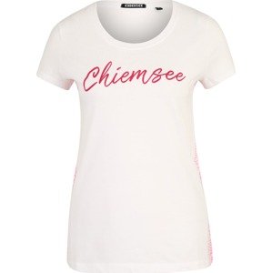 Funkční tričko Chiemsee světle zelená / pitaya / bílá