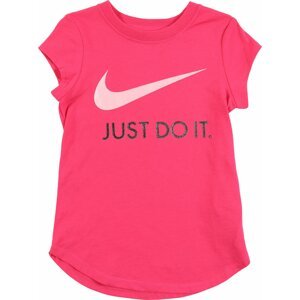 Tričko Nike Sportswear pink / černá / stříbrná