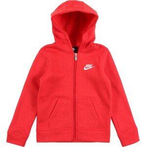Mikina 'Club' Nike Sportswear červená / bílá