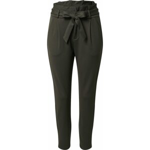 Kalhoty se sklady v pase 'VMEVA' Vero Moda tmavě zelená