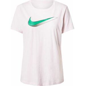 Funkční tričko Nike smaragdová / růžová / černá / bílá