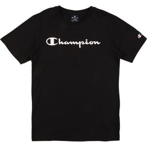 Tričko 'Crewneck' Champion Authentic Athletic Apparel černá / bílá