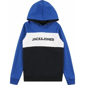 Mikina Jack & Jones Junior noční modrá / královská modrá / bílá
