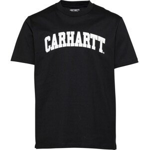 Tričko 'University' Carhartt WIP černá / bílá