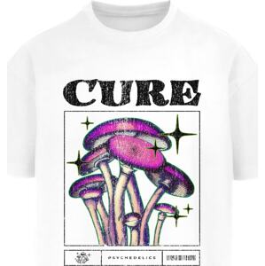 Tričko 'Cure' mister tee fialová / černá / bílá