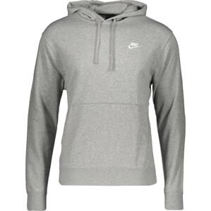 Mikina 'Club' Nike Sportswear šedý melír / bílá