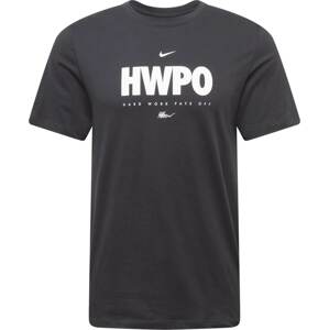 Funkční tričko 'HWPO' Nike černá / bílá