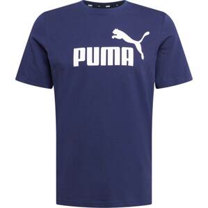 Tričko 'Essential' Puma marine modrá / bílá