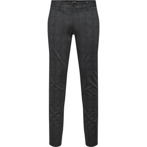 Kalhoty 'Mark' Only & Sons šedá / černý melír