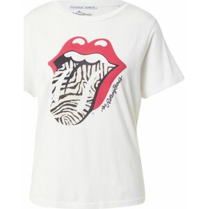 Tričko 'Stones Zebra' CATWALK JUNKIE červená / černá / bílá