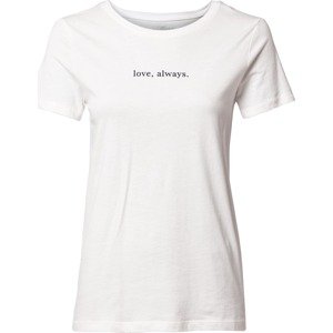 Tričko 'Love Always' mavi černá / bílá