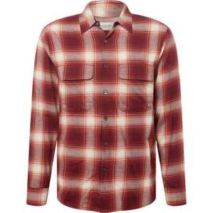 Košile Abercrombie & Fitch béžová / korálová / vínově červená