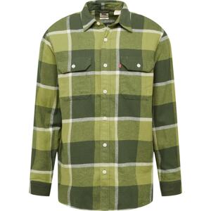 Košile 'Jackson' Levis khaki / rákos / tmavě zelená / bílá