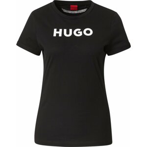 Tričko 'The HUGO Tee' HUGO černá / bílá