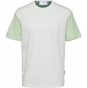Tričko 'Dominic' Selected Homme zelená / světle zelená / bílá