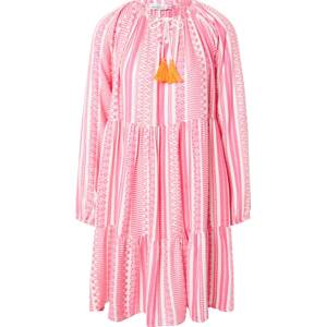 Šaty 'Hazel' zwillingsherz pink / bílá