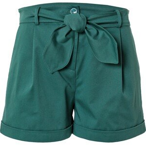 Kalhoty se sklady v pase PATRIZIA PEPE smaragdová