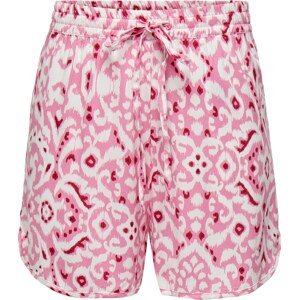 Kalhoty 'MILEY' Only pink / světle růžová / bílá