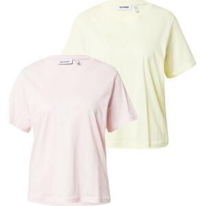 Tričko 'Essence Standard' Weekday pastelově žlutá / pastelově růžová