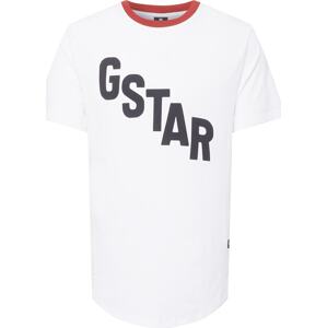 Tričko 'Lash' G-Star Raw červená / černá / bílá