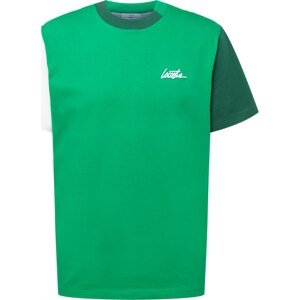 Tričko Lacoste zelená / tmavě zelená / bílá