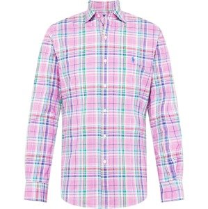 Košile Polo Ralph Lauren modrá / nefritová / světle růžová / bílá