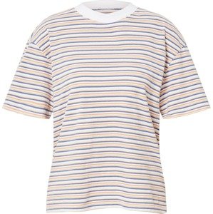 Tričko Abercrombie & Fitch modrá / meruňková / bílá