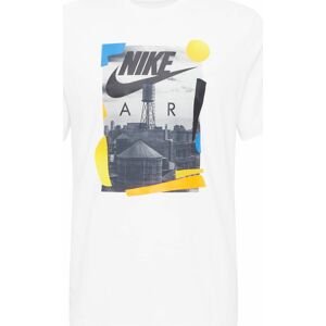 Tričko Nike Sportswear modrá / žlutá / grafitová / bílá