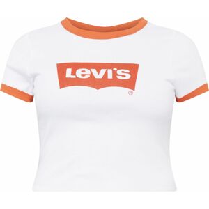 Tričko 'PL GRAPHIC MINI RINGER NEUTRALS' Levi's® Plus tmavě oranžová / bílá
