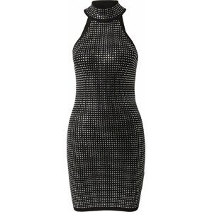 Úpletové šaty 'CELESTE' Guess černá / stříbrná