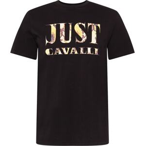 Tričko Just Cavalli žlutá / bobule / černá