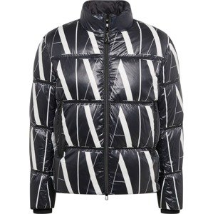 Zimní bunda Armani Exchange černá / bílá