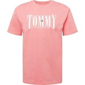 Tričko Tommy Hilfiger starorůžová / bílá