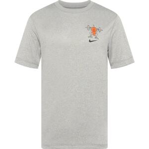 Funkční tričko Nike šedá / oranžová / černá