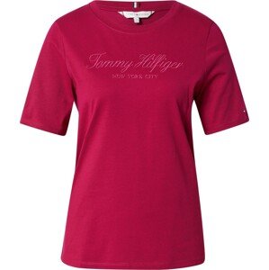 Tričko Tommy Hilfiger pink / merlot