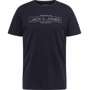 Tričko 'BOOSTER' jack & jones námořnická modř / bílá