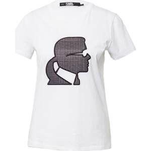 Tričko Karl Lagerfeld šeříková / černá / bílá