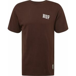 Tričko HUF čokoládová / bílá