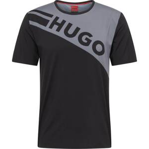 Tričko 'Dao' HUGO kouřově šedá / černá
