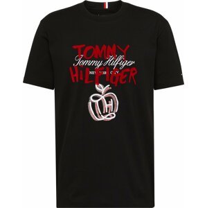 Tričko 'POP' Tommy Hilfiger broskvová / červená / černá / bílá