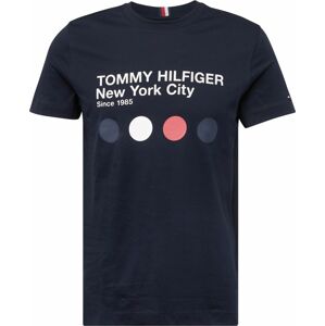Tričko Tommy Hilfiger noční modrá / antracitová / melounová / bílá