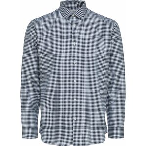 Košile 'PINPOINT' Selected Homme noční modrá / offwhite