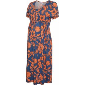 Šaty 'Ebbie Tess' Mamalicious námořnická modř / oranžová