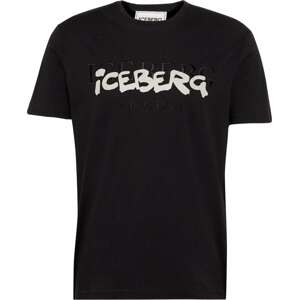 Tričko ICEBERG černá / přírodní bílá