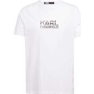 Tričko Karl Lagerfeld šedá / bílá