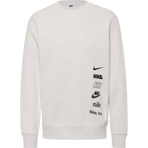 Mikina 'Club' Nike Sportswear černá / bílá