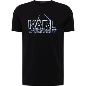 Tričko Karl Lagerfeld modrá / černá / bílá