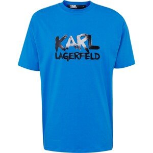 Tričko Karl Lagerfeld modrá / černá