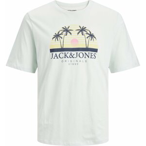 Tričko 'CODY' jack & jones námořnická modř / světle žlutá / světle růžová / bílá